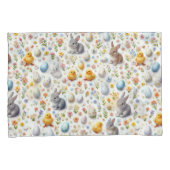 Housse D'oreillers Pillow Cases – Bunnies, Eggs, Chicks & Spring Deco (devant-Droit)
