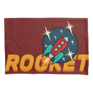 HOUSSE D'OREILLERS PILLOWCAGE DE TAILLE STANDARD DE NAVIRE DE ROCKET