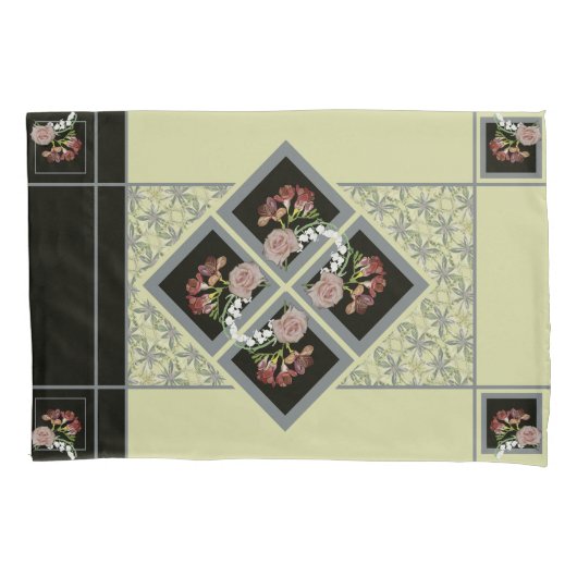 Housse D'oreillers Pillowcase à fleurs (devant)