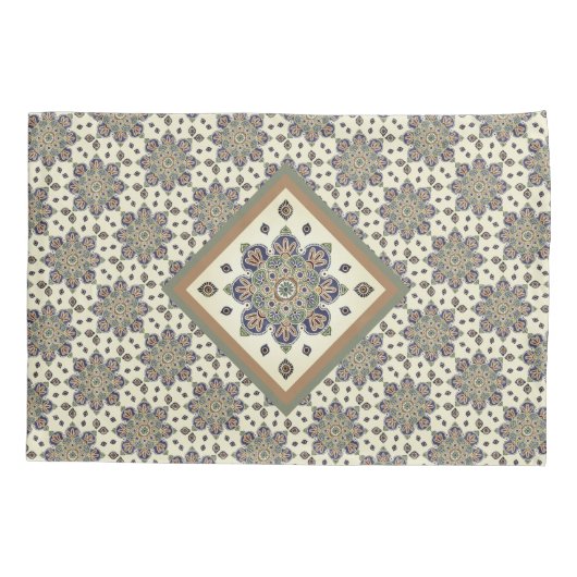 Housse D'oreillers Pillowcase avec design de médaillon complexe (Dos)