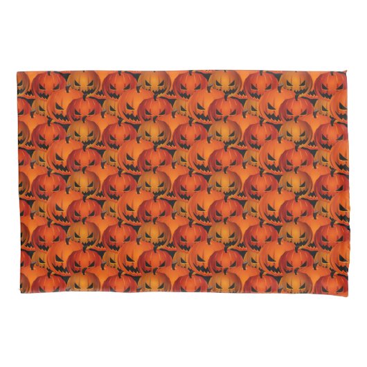 Housse D'oreillers Pillowcase Citrouille d'Halloween (devant)
