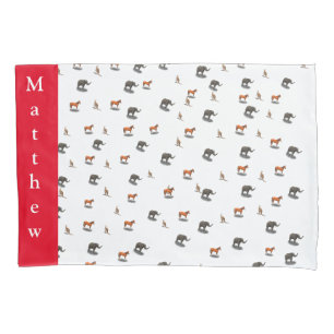 Housse D'oreillers Pillowcase d'animaux aidés personnalisés