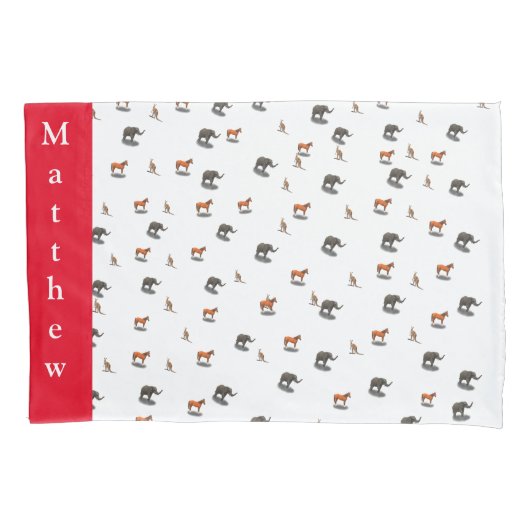 Housse D'oreillers Pillowcase d'animaux aidés personnalisés (devant)