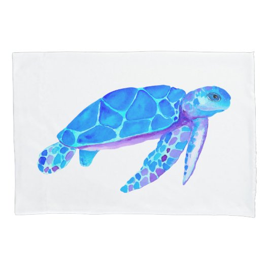 Housse D'oreillers Pillowcase de la tortue de mer (devant-gauche)