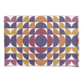 Housse D'oreillers Pillowcase des cercles géométriques rétro | Mi-siè (devant)