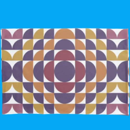 Housse D'oreillers Pillowcase des cercles géométriques rétro | Mi-siè