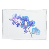 Housse D'oreillers Pillowcase d'orchidée bleu clair (Dos)