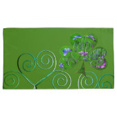 Housse D'oreillers Pillowcase du shamrock St. Patrick (devant-Droit)