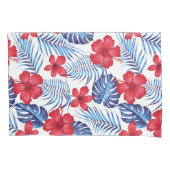 Housse D'oreillers Pillowcase Feuille à fleurs tropicales (devant-gauche)