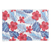Housse D'oreillers Pillowcase Feuille à fleurs tropicales (devant-Droit)