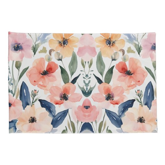 Housse D'oreillers Pillowcase Floral Elegance (Dos-Droit)