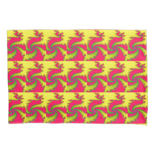 Housse D'oreillers Pillowcase Fractale du dragon de Nouvel An chinois