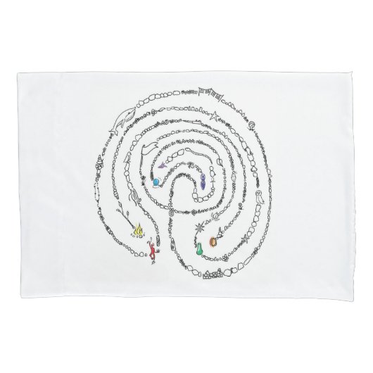 Housse D'oreillers Pillowcase Labyrinthe + Mystica (devant)