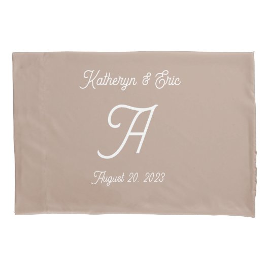 Housse D'oreillers Pillowcase monogramme (devant)