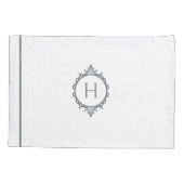 Housse D'oreillers Pillowcase monographique en gris et blanc de Chels (Dos-gauche)