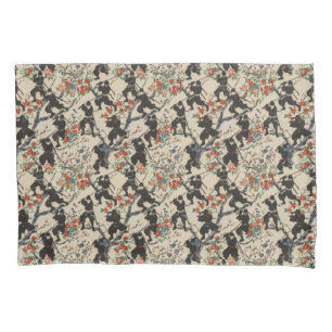 Housse D'oreillers Pillowcase Motif japonais Chiyogami Ninja