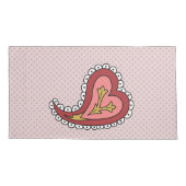 Housse D'oreillers Pillowcase Paisley Heart (Dos)
