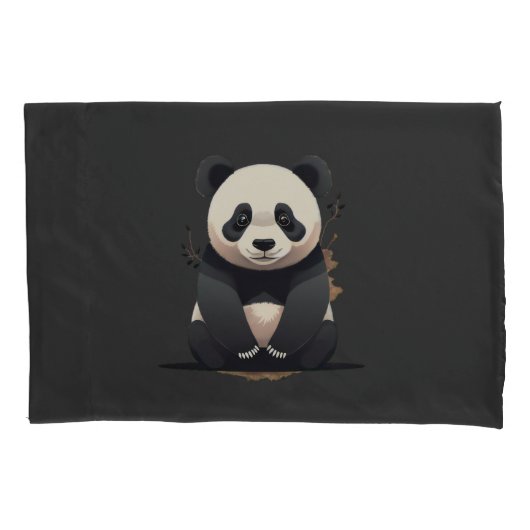 Housse D'oreillers Pillowcase Panda Love (devant)