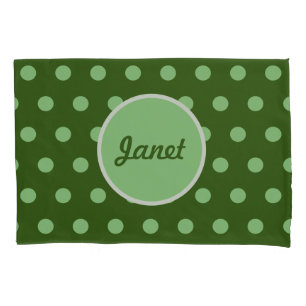 Housse D'oreillers Pillowcase Pointe Polka personnalisée (Hunter Gree