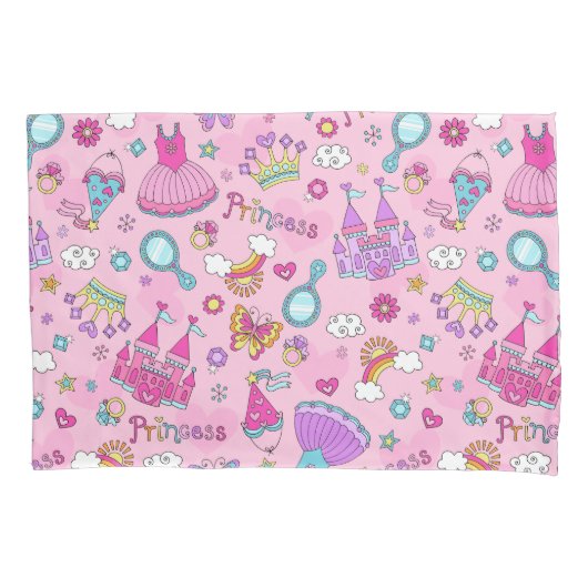 Housse D'oreillers Pillowcase Princess Rose (paire) (devant-gauche)