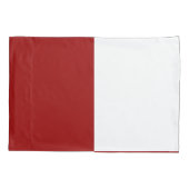 Housse D'oreillers Pillowcase Rectangles rouges et blanches (Dos)