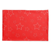 Housse D'oreillers Pillowcase Red Stars (Dos)