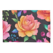 Housse D'oreillers Pillowcase Rose de pistons floraux (devant)