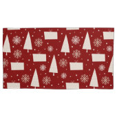 Housse D'oreillers Pillowcase rouge et ivoire (devant-gauche)
