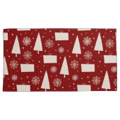 Housse D'oreillers Pillowcase rouge et ivoire (devant-Droit)