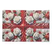 Housse D'oreillers Pillowcase simple avec Rose anglais (Dos)