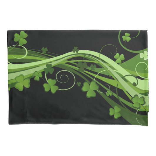 Housse D'oreillers Pillowcase St. Patrick's Clovers (devant)