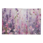 Housse D'oreillers Pillowcase violet rose Fleurs sauvages Floral (Dos)