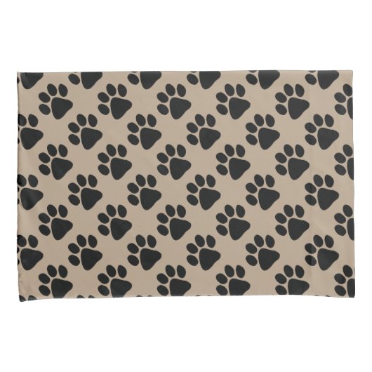 Housse D'oreillers Pillowcases - Empreinte de patte chiot (devant-Droit)