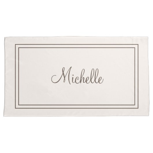 Housse D'oreillers Pillowcases monogrammes (devant-Droit)