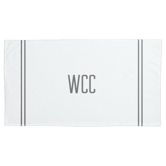 Housse D'oreillers Pillowcases monogrammes (devant-gauche)