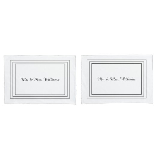 Housse D'oreillers Pillowcases monogrammes (devant-Set)