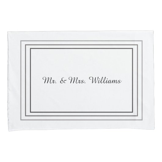 Housse D'oreillers Pillowcases monogrammes (devant-Droit)