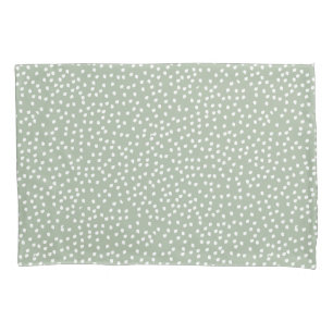 Housse D'oreillers Pilote à points Polka Green Sage