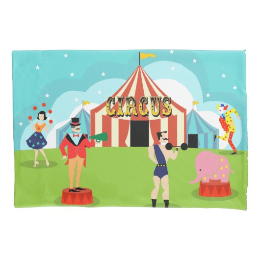 Housse D'oreillers Pilote de cirque vintage (devant)