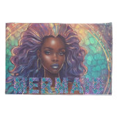 Housse D'oreillers Pilote de sirène noire (Dos-gauche)