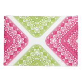 Housse D'oreillers Pilote géométrique rose et vert framboise (Dos-gauche)