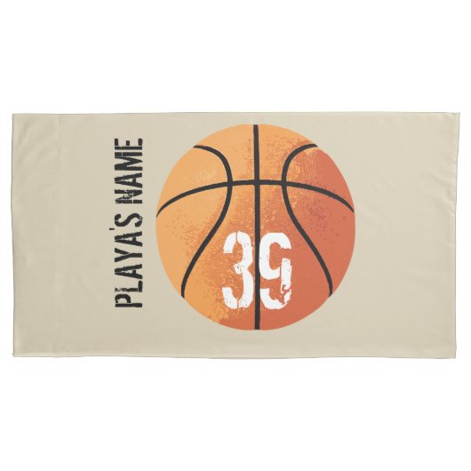 Housse D'oreillers Pilote léger de basket-ball (devant)
