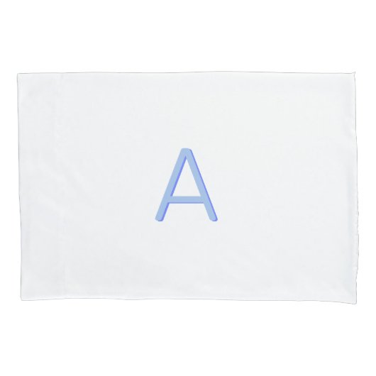 Housse D'oreillers Pilote Monogramme moderne bleu et blanc (devant-gauche)