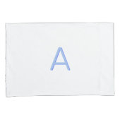 Housse D'oreillers Pilote Monogramme moderne bleu et blanc (devant-Droit)