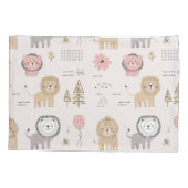 Housse D'oreillers Pilote Motif Lion géométrique (Dos)