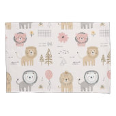 Housse D'oreillers Pilote Motif Lion géométrique (devant)