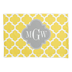 Housse D'oreillers Pineapple Moroccan #5 Dk Gray 3 Première monogrami
