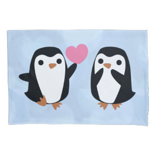 Housse D'oreillers Pingouins dans l'amour