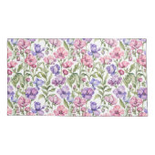 Housse D'oreillers Pink and Violet Sweet Peas (Dos)