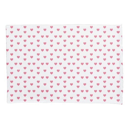 Housse D'oreillers Pink Hearts Ornamental Minimalist Modern Pattern. (devant)